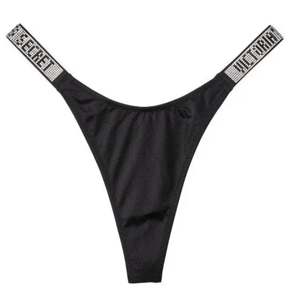 32A/S Victoria's Secret Swim Shine Strap Sexy Tee Bikini Top Thong Bikini Set - Picture 4 of 4